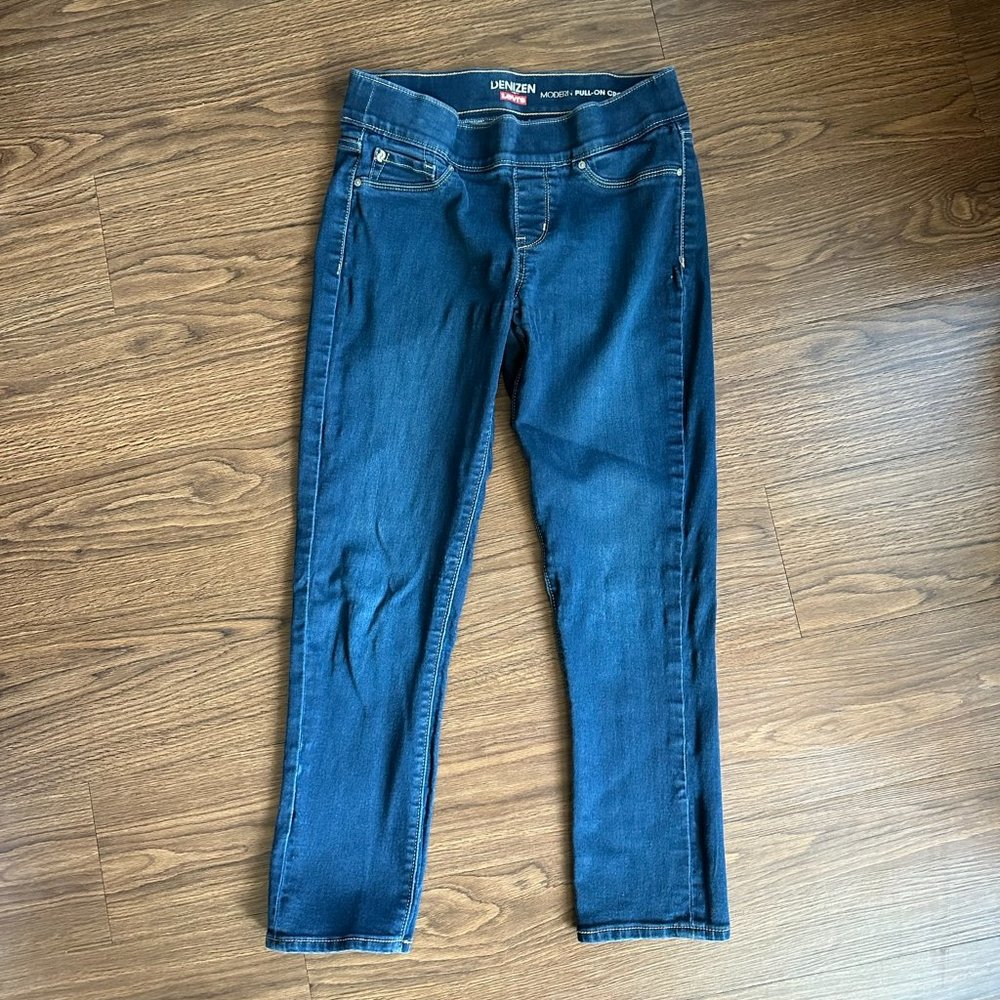 Modern Pull-on Crop Essential Stretch Shaping Jeans Blue Denizen Levi's Size 8